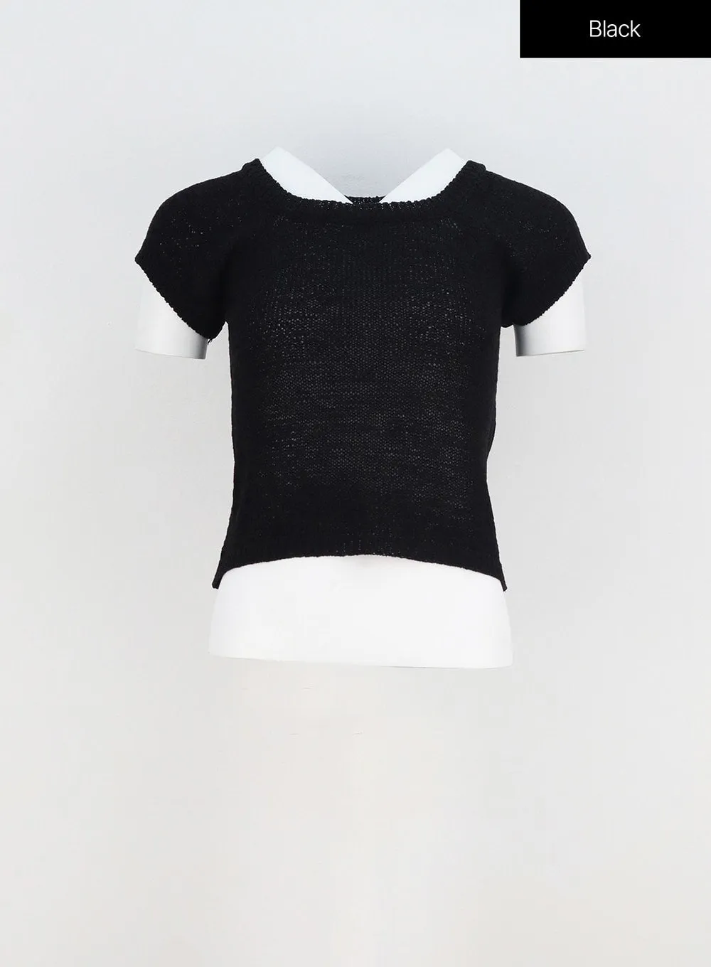 Short Sleeve Mesh Sweater OY310