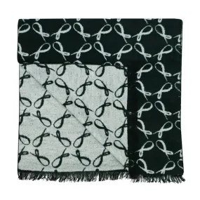 Signature Brushed Silk Scarf in Black