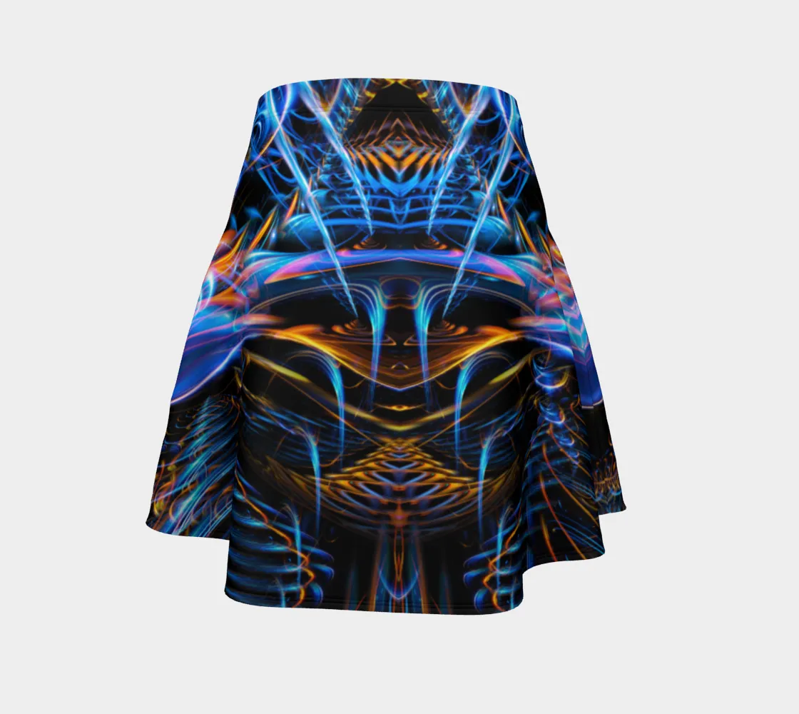 SOUND WAVES OVER DARK FLARE SKIRT