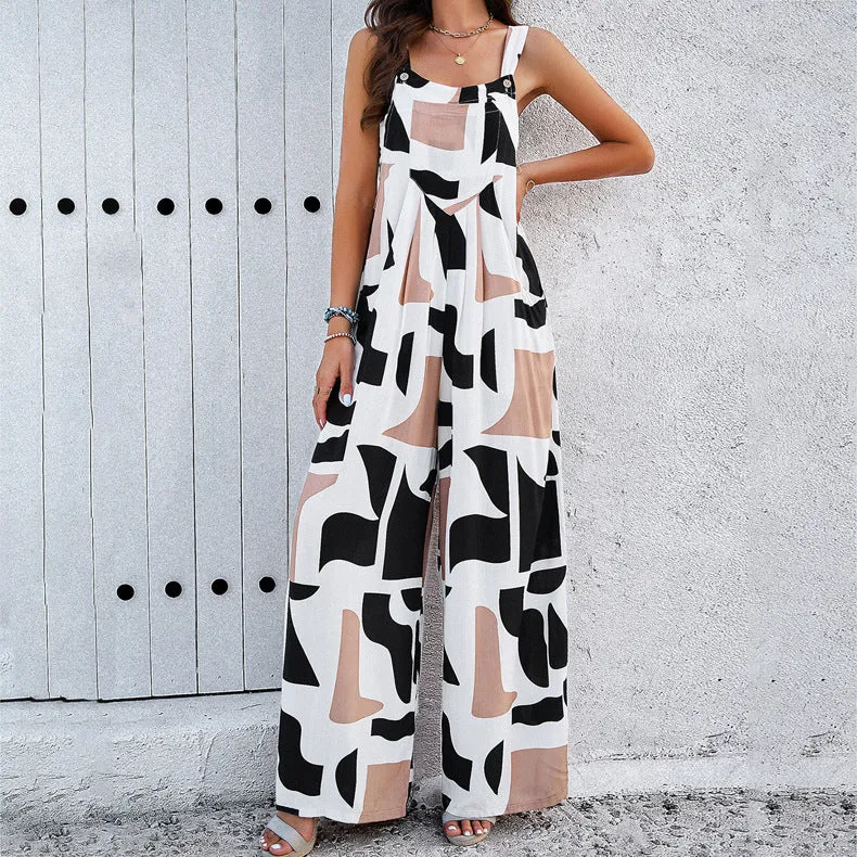 Square Neck Jumpsuit With Pockets