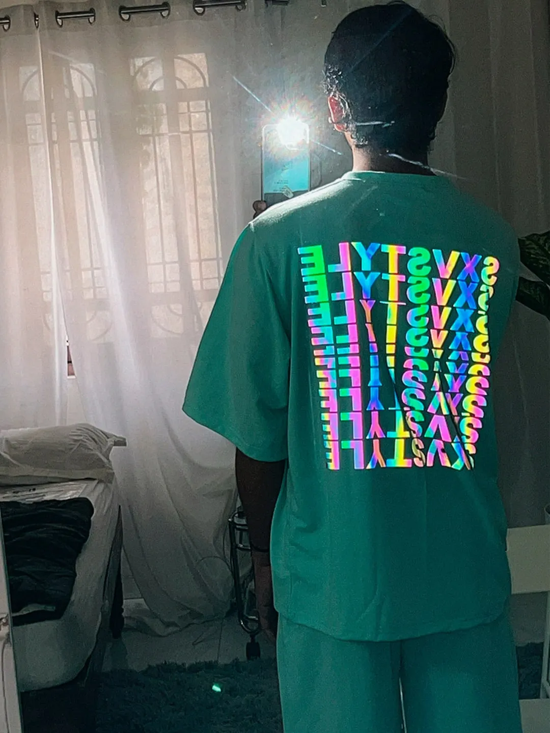 SXV Reflective Rainbow Oversized T-Shirt