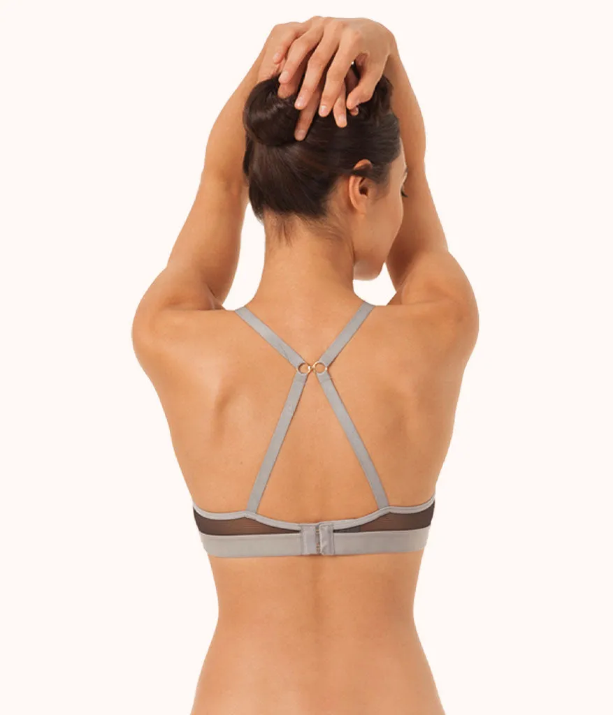 The All-Day Deep V No-Wire: Heather Gray