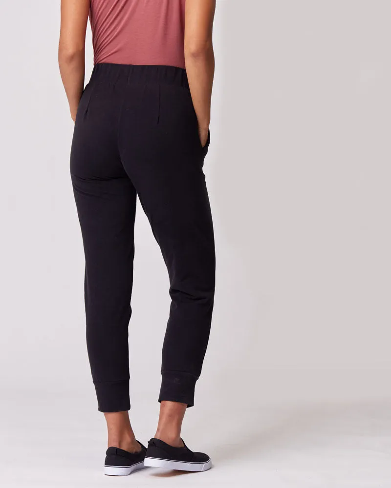 The Everywhere Maternity & Postpartum Dressy Joggers - Black