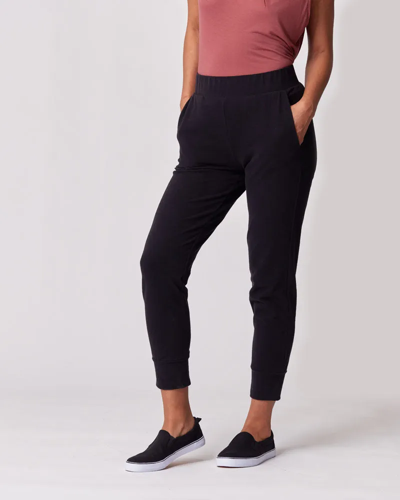 The Everywhere Maternity & Postpartum Dressy Joggers - Black