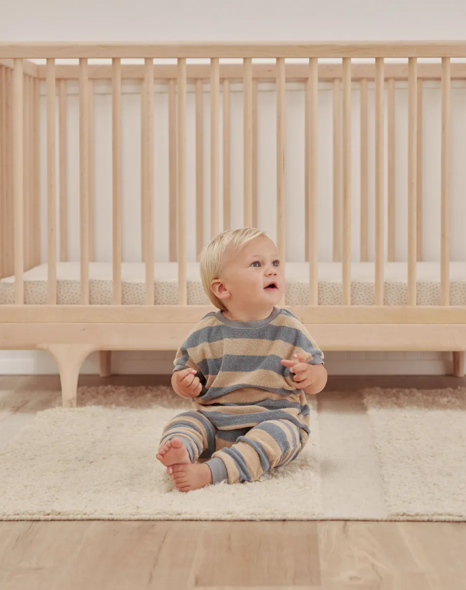 The Terry Tee   Pant SET - Ocean Latte Stripe - BABY