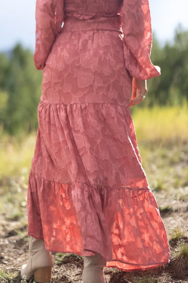 Top Of The World Terracotta Maxi Skirt FINAL SALE