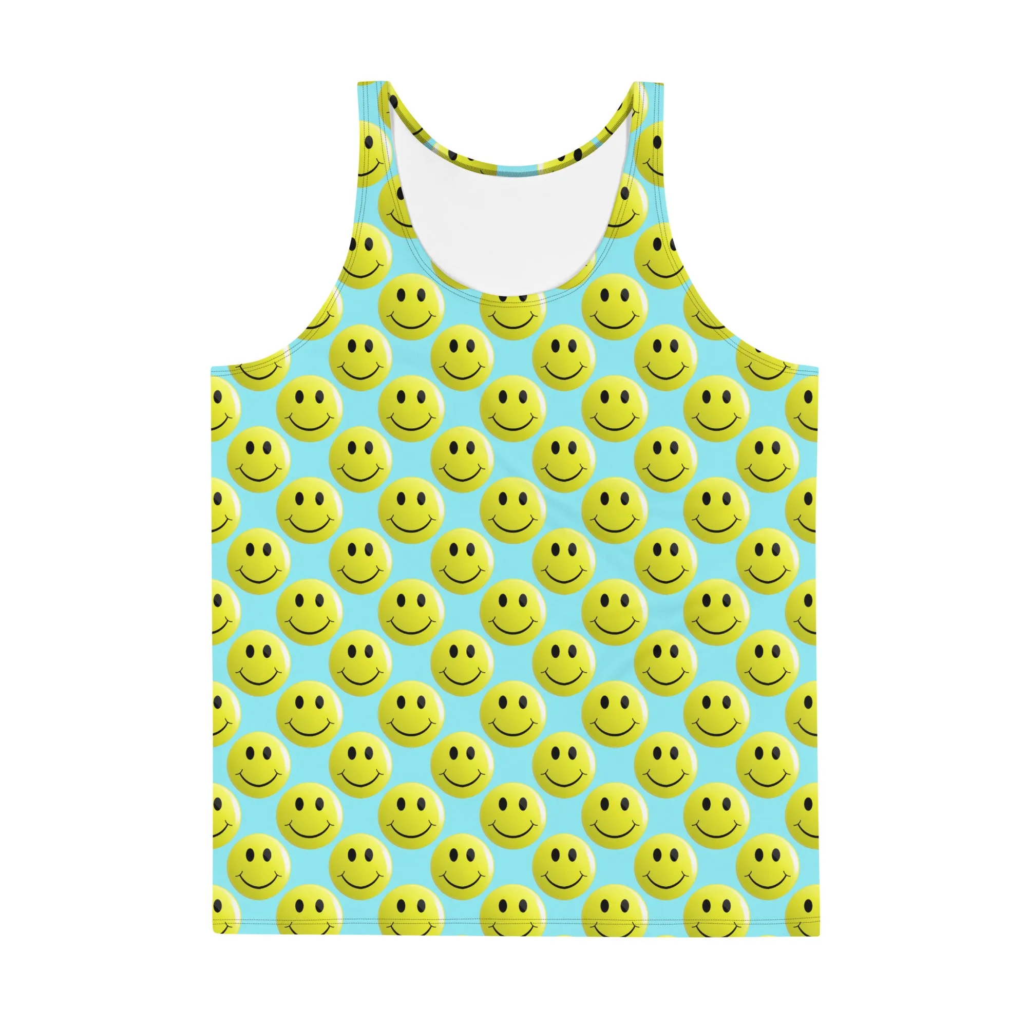 Unisex Blue Acid Tank Top