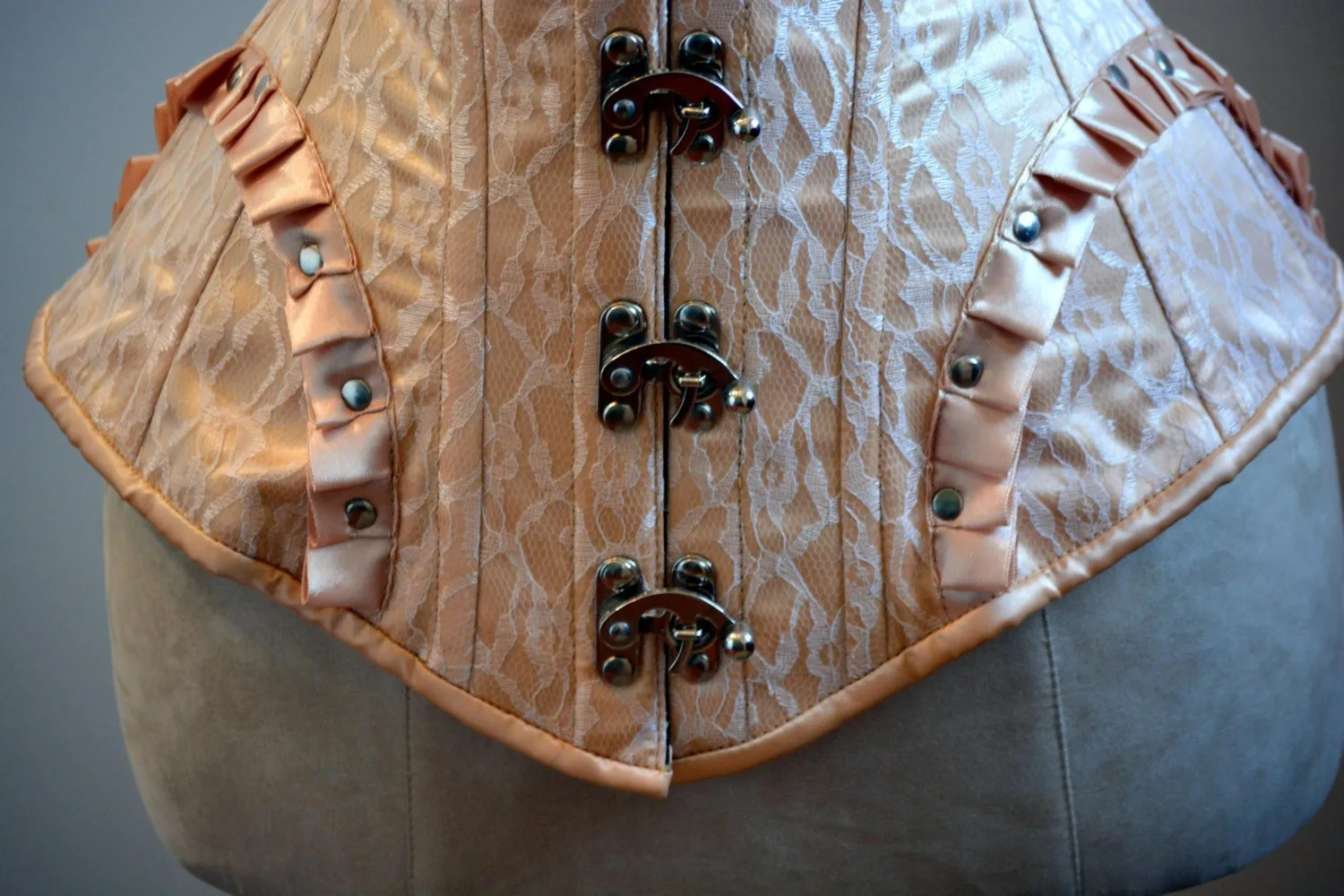 Vest corset in steampunk style with high back. Gothic Victorian, steampunk affordable corset