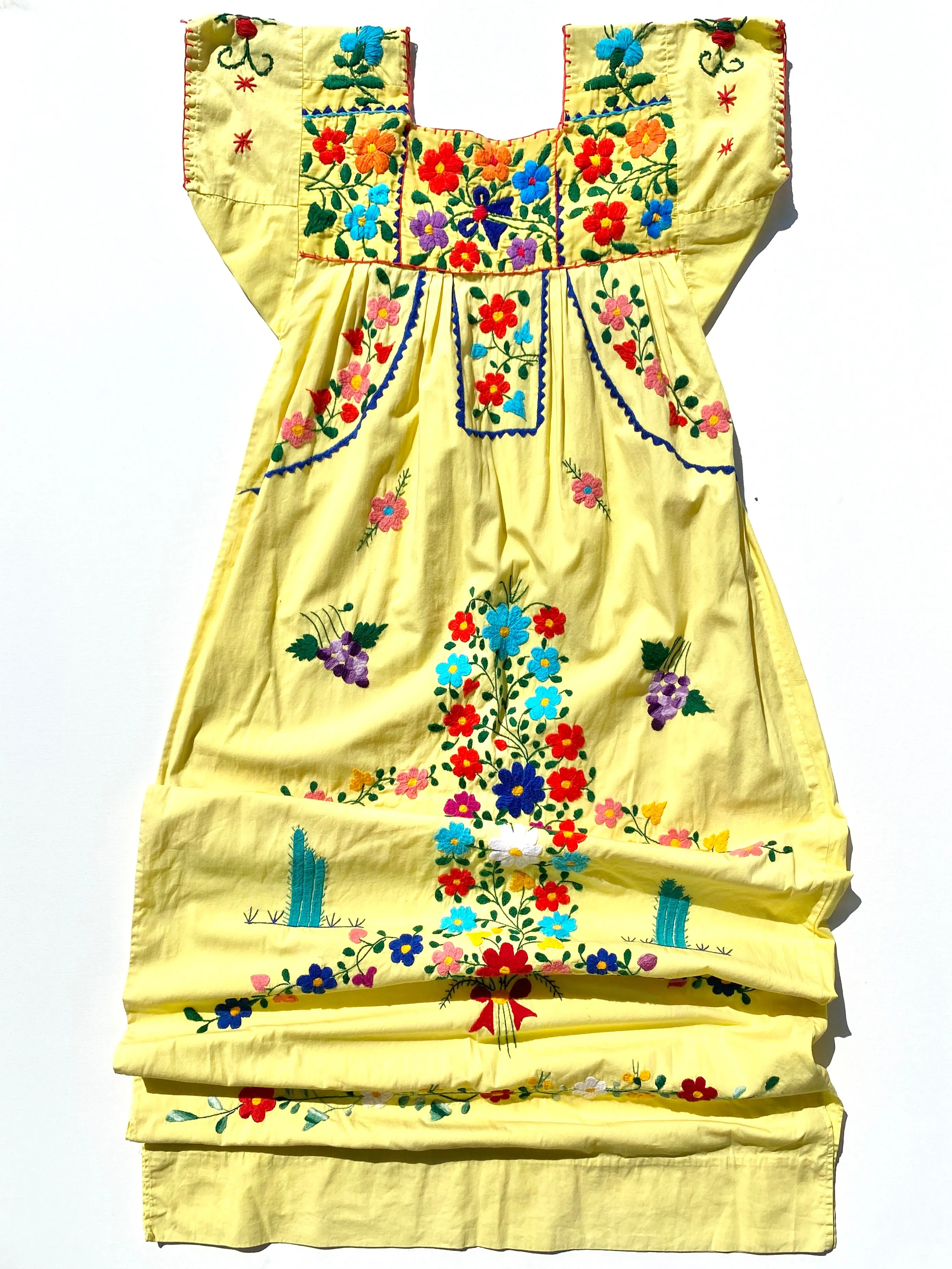 VINTAGE: Maxi Dress - Yellow Floral