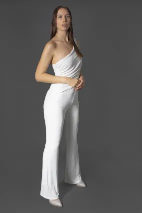 WHITE SHIMMER JUMPSUIT