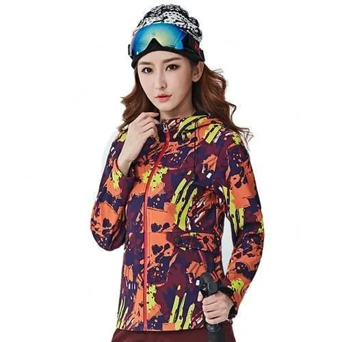 Women's Color Burst Hooded Windbreaker