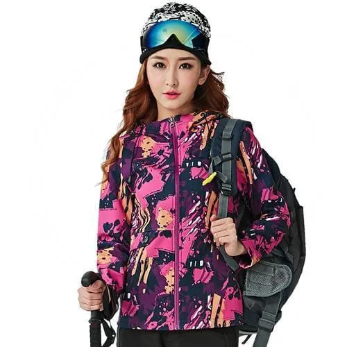 Women's Color Burst Hooded Windbreaker