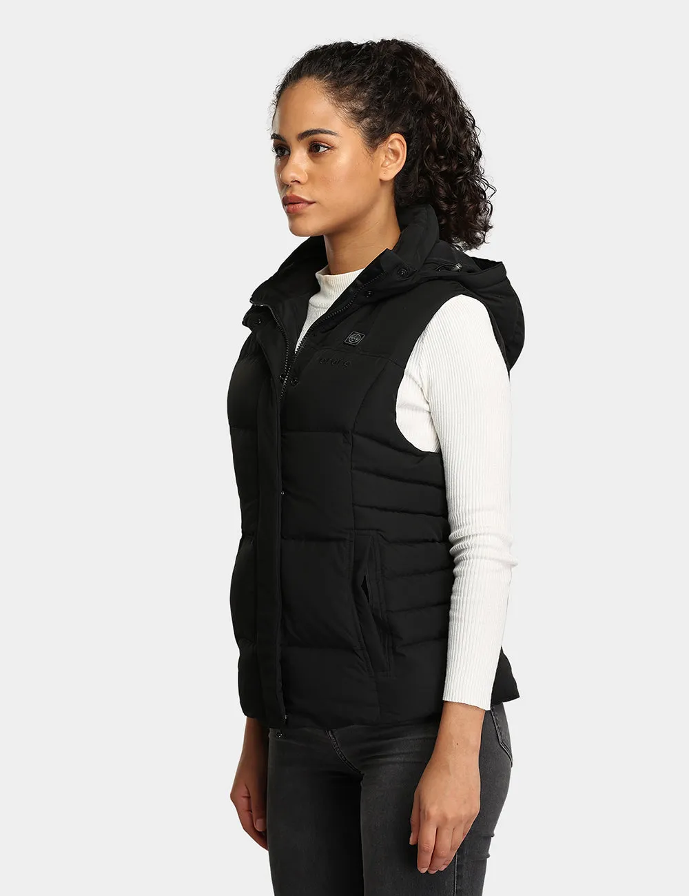 Women's Heated Down Vest - Black