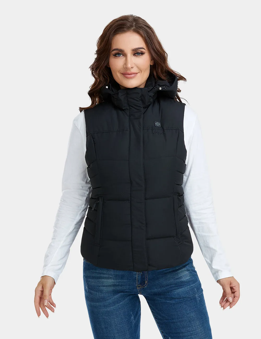 Women's Heated Down Vest - Black