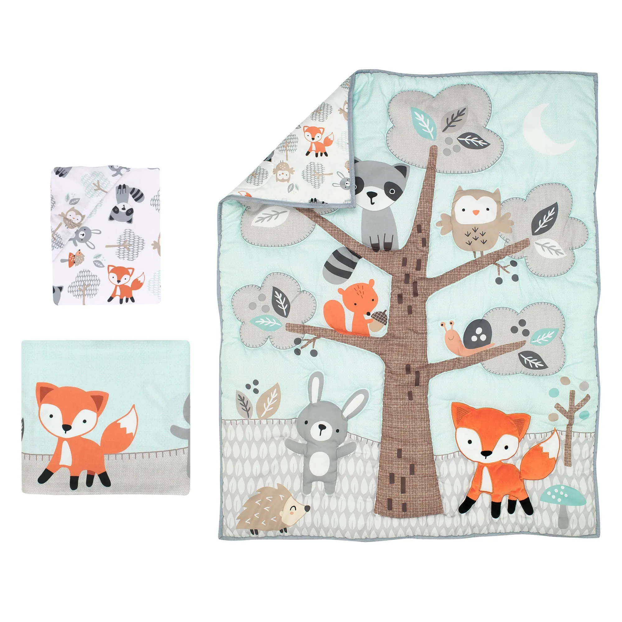 Woodland Friends 3-Piece Crib Bedding Set