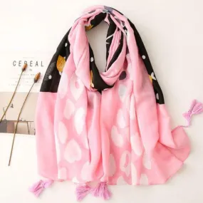 Yoga Kitty Pink Scarf