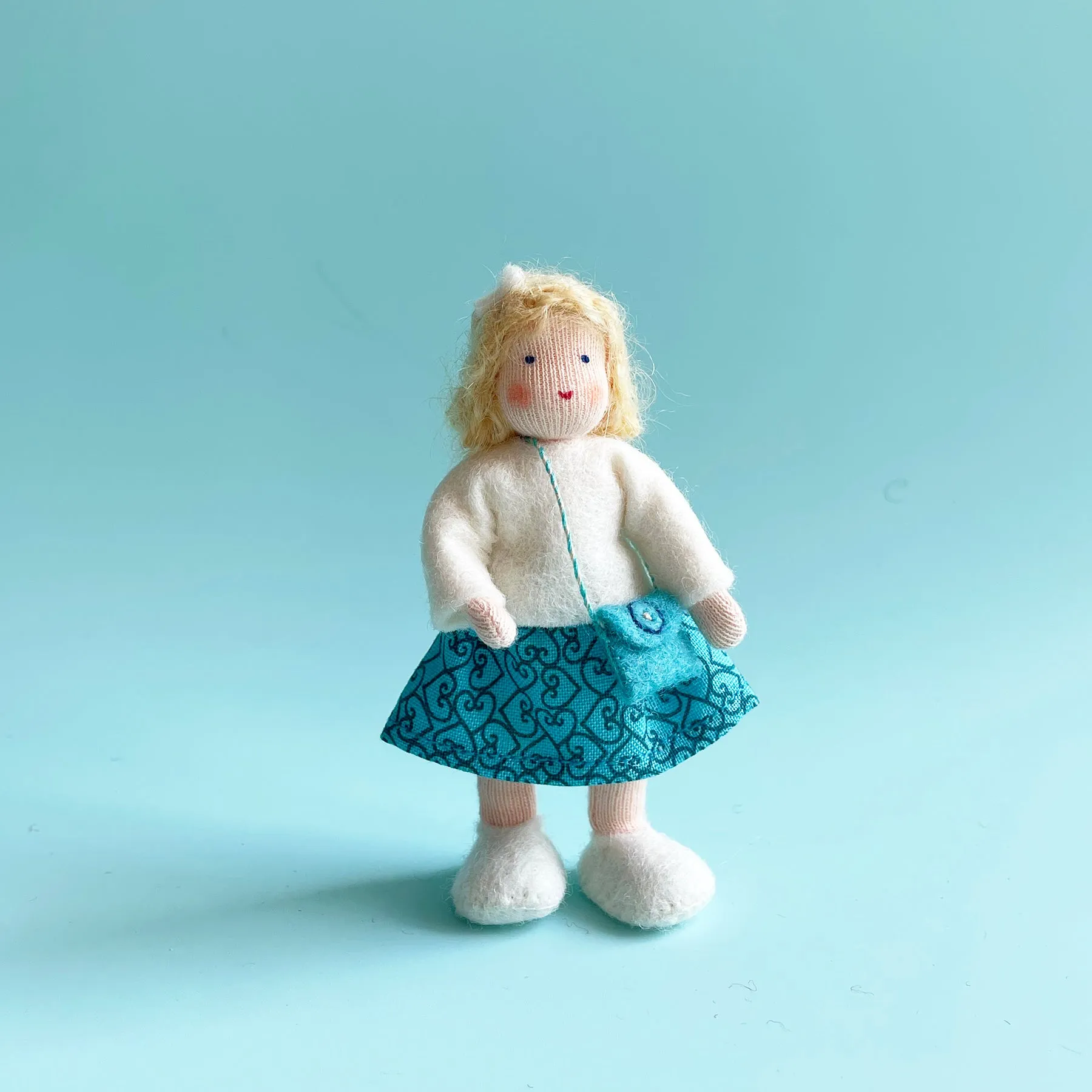 Young Dollhouse Doll with Skirt