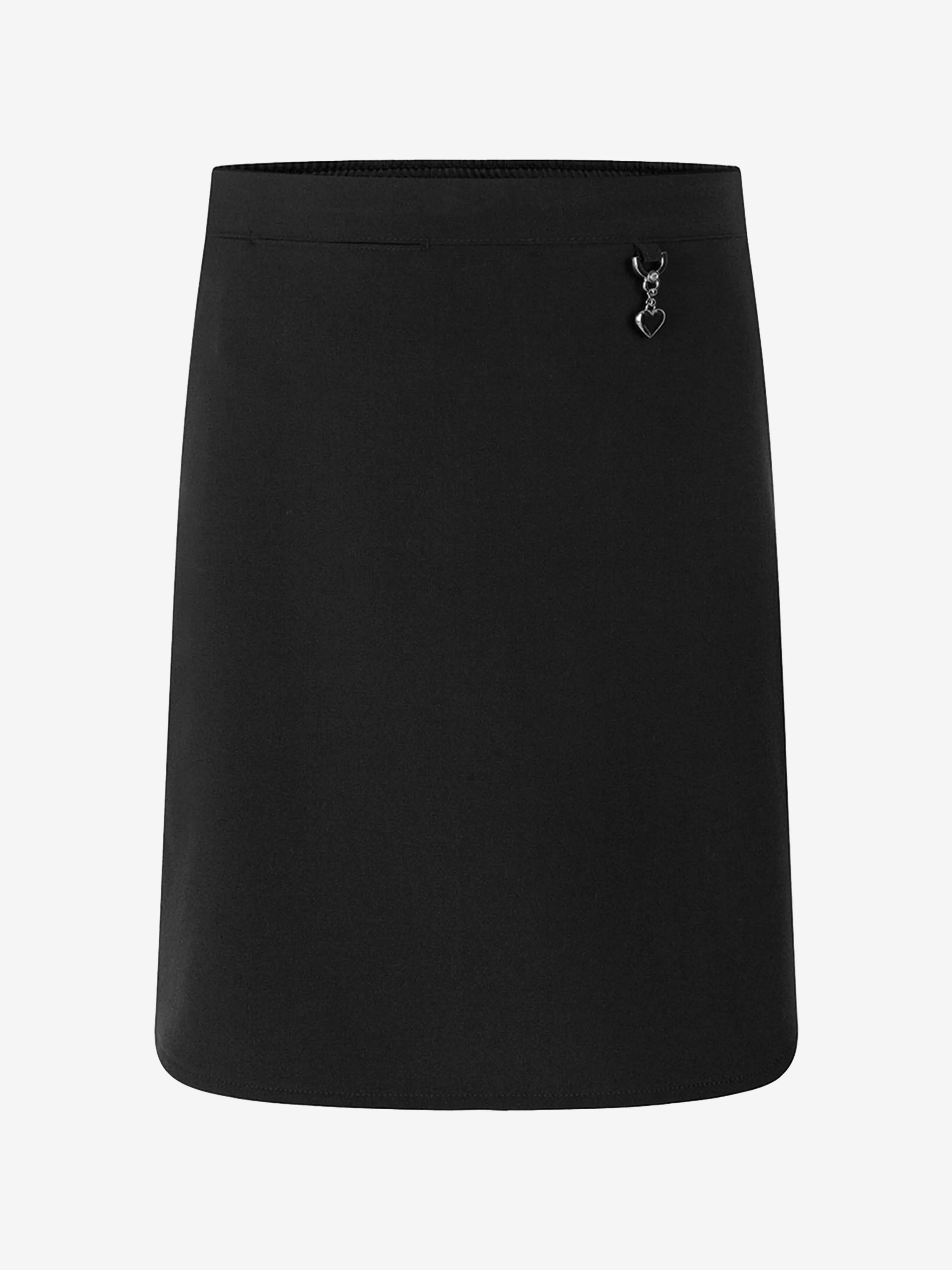 Zeco Girls School Lycra Heart Skirt in Black