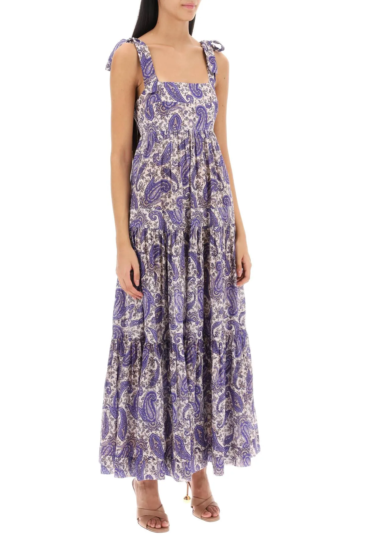 Zimmermann devi tie floral maxi dress